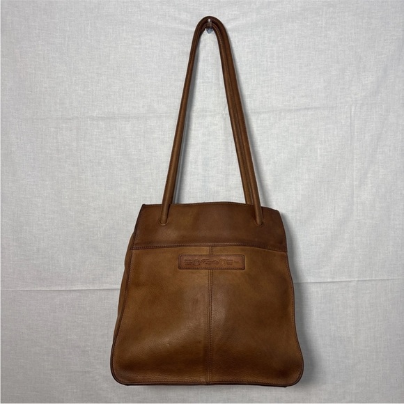 Brown Leather Fossil Shoulder Handbag Bag 75082 Purse with Key - Picture 2 of 16